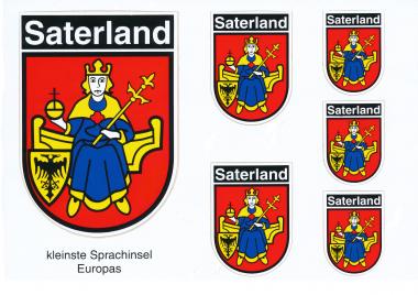 Aufkleber "Wappen Gemeinde Saterland" in verschieden Größen 